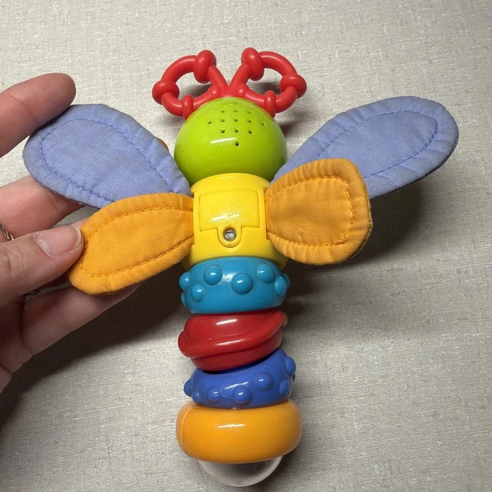 Bright Starts Twisty Bug dragonfly butterfly take along  baby toy rattle lights